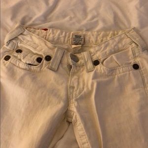 White boot cut True religion